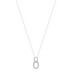 Collier argent 925, anneaux entrelacé 45 cm - vue 2