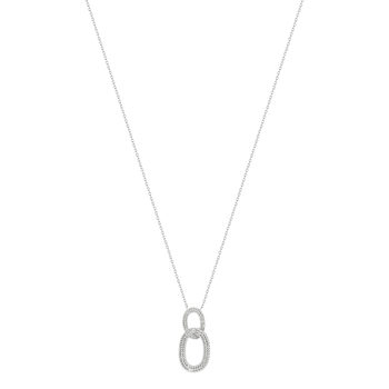 Collier argent 925, anneaux entrelacé 45 cm