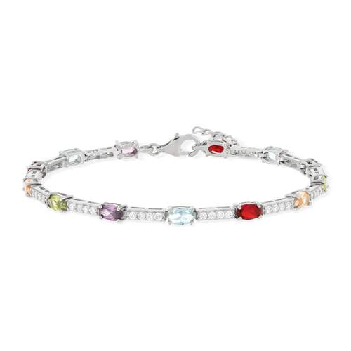 Bracelet argent zirconias 17 à 20 cm