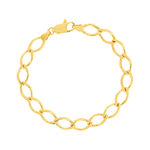 Bracelet plaqué or maille losange 19 cm. - vue 1