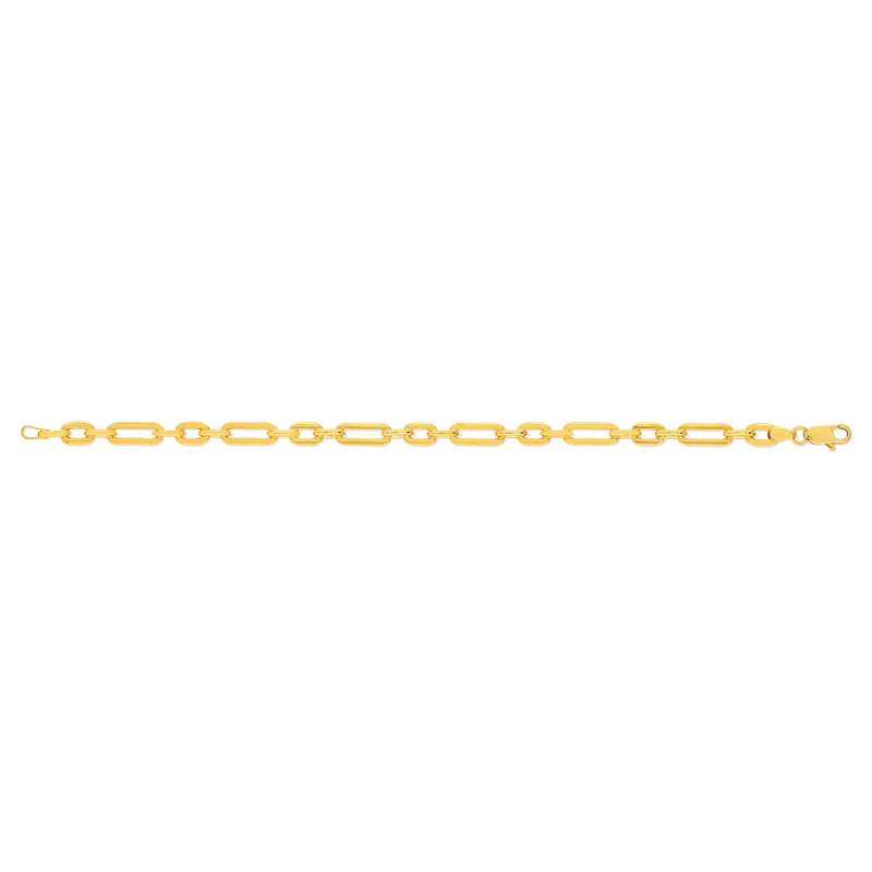 Bracelet plaqué or maille forçat allongée 19 cm - vue 2