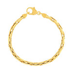 Bracelet plaqué or maille cobra ronde 19 cm. - vue 1