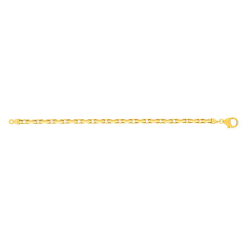 Gold-plated cobra mesh bracelet, round 19 cm.