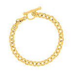 Bracelet plaqué or maille jaseron 19 cm. - vue 1