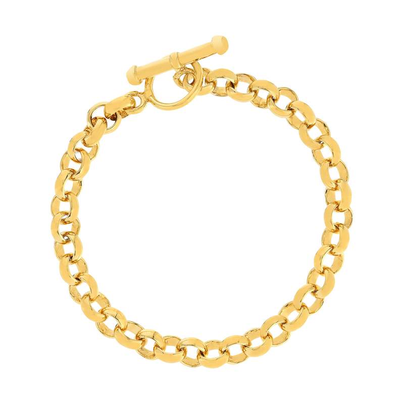 Bracelet plaqué or maille jaseron 19 cm. - vue 1