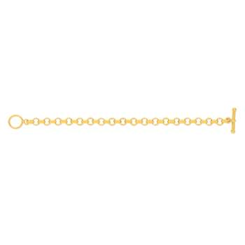 Gold-plated bracelet, jaseron mesh, 19 cm.