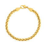 Bracelet plaqué or maille palmier 19 cm. - vue 1