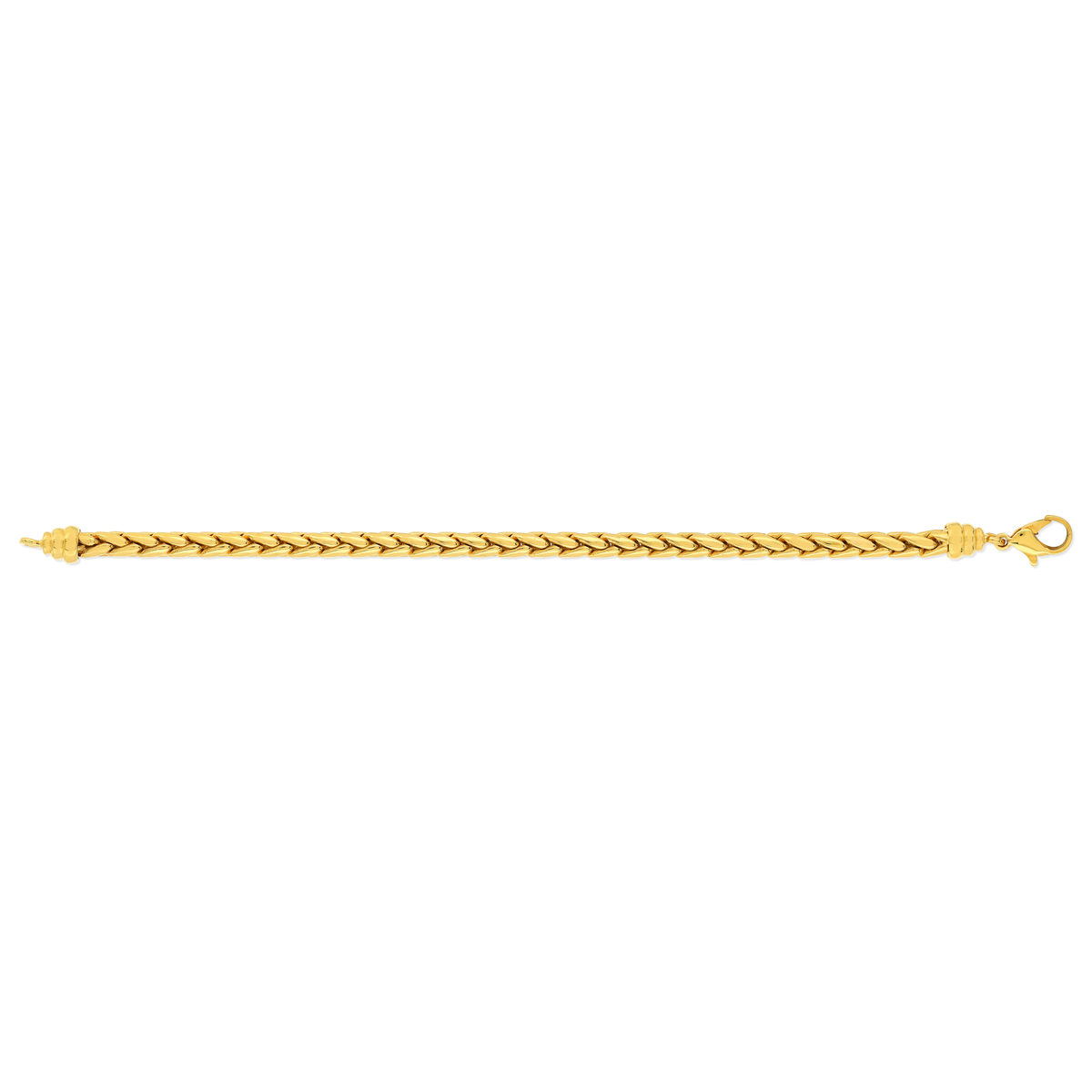 Bracelet plaqué or maille palmier 19 cm. - vue 2