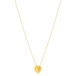 Collier plaqué or coeur agate 45 cm - vue 5