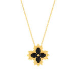 Collier plaqué or croix agates 45 cm - vue 1