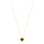 Collier plaqué or croix agates 45 cm - vue 2