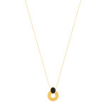 Collier plaqué or agate 45 cm - vue 2