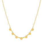 Collier plaqué or pastilles martellées 45 cm - vue 1