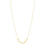 Collier plaqué or pastilles martellées 45 cm - vue 2