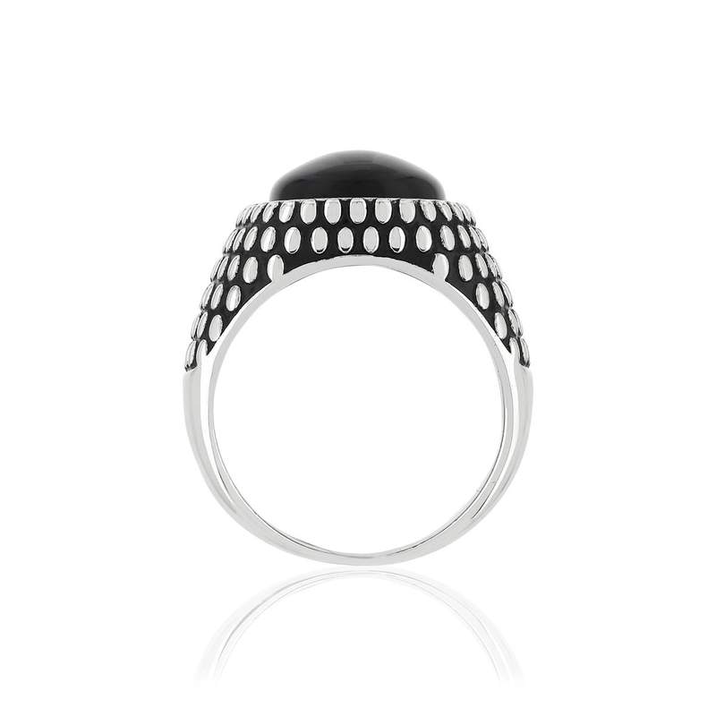 Bague argent 925 onyx - vue 2