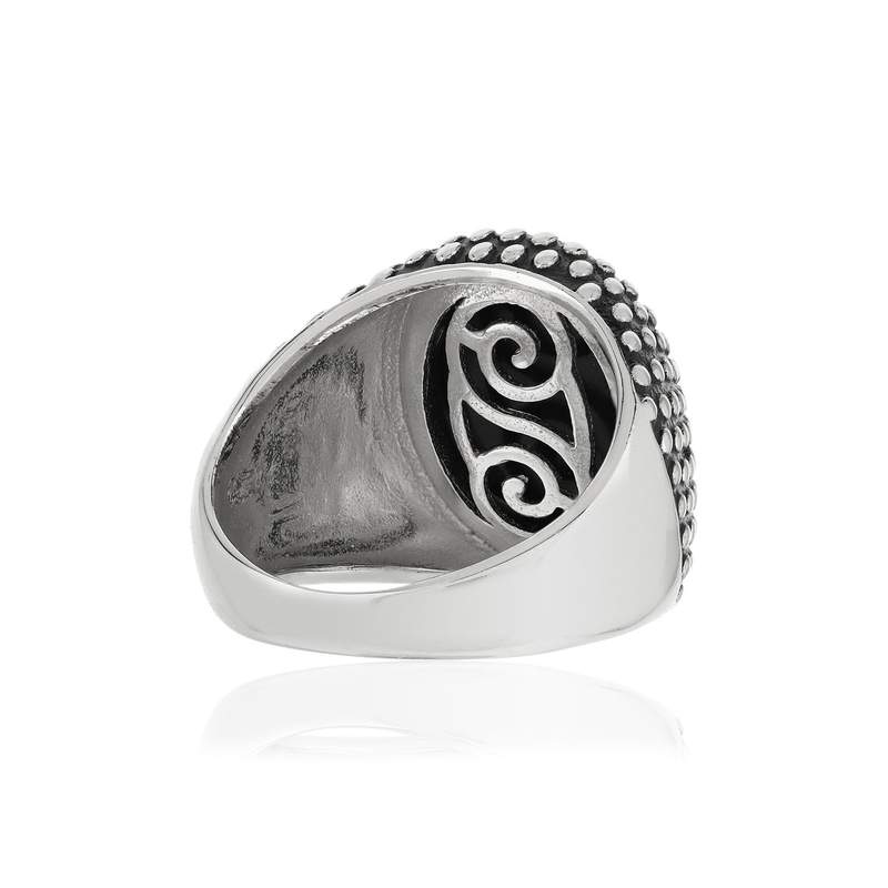 Bague argent 925 onyx - vue 4