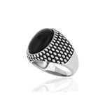 Bague argent 925 onyx - vue D1