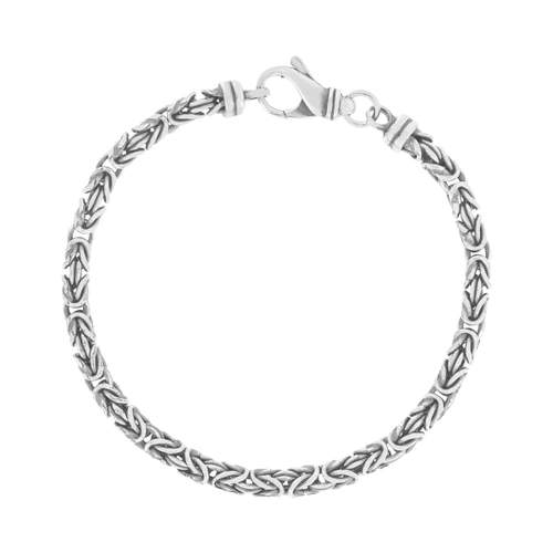 Bracelet argent 925 effet vieilli maille royale 21 cm