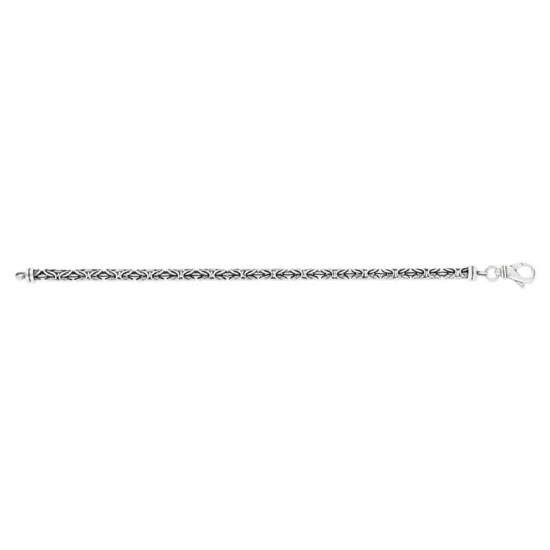 Bracelet argent 925 effet vieilli maille royale 21 cm - vue 2