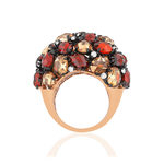 Bague argent 925 rosé zirconias multicolores - vue 2