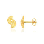 Boucles d'oreilles plaqué or éventails - vue 1
