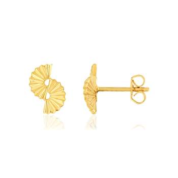 Boucles d'oreilles plaqué or éventails