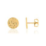 Boucles d'oreilles plaqué or effet feuille d'or - vue 1