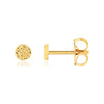 Boucles d'oreilles plaqué or effet feuille d'or - vue 1