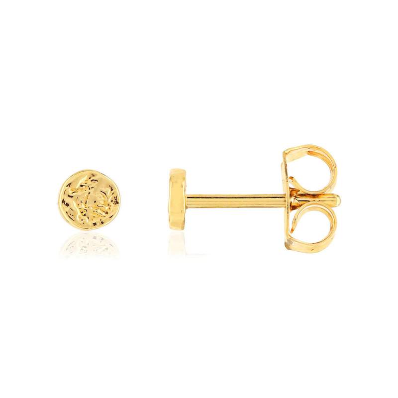 Boucles d'oreilles plaqué or effet feuille d'or - vue 1
