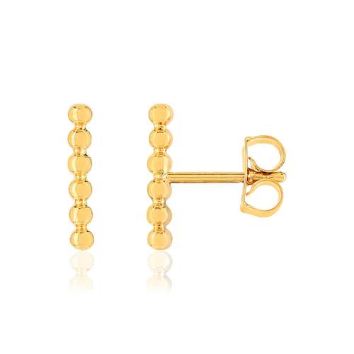 Boucles d'oreilles plaqué or tige perlée