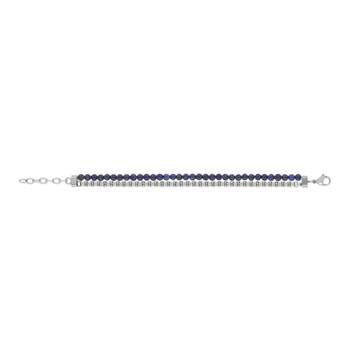 Bracelet acier lapis longueur 20,5 cm