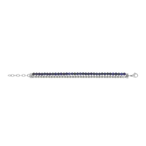 Bracelet acier lapis longueur 20,5 cm