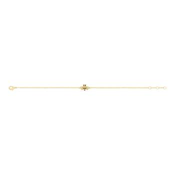 Vergulde zirkonia armband met bijenmotief 19 cm