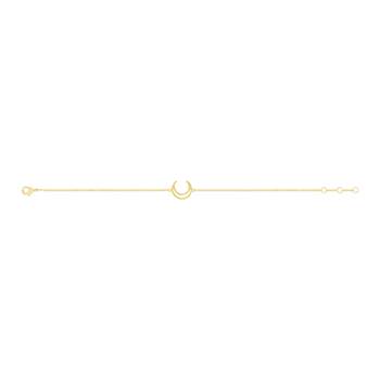 Vergulde armband met halve maanmotief, 19 cm