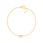 Bracelet plaqué or motif noeud 19 cm - vue 1