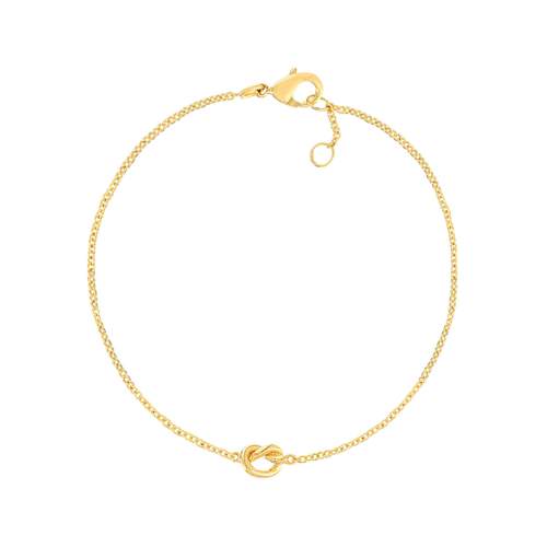 Bracelet plaqué or motif noeud 19 cm