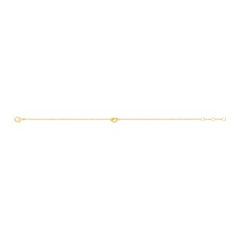 Vergulde armband met strikmotief 19 cm