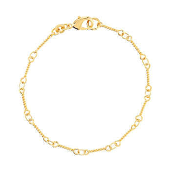 Bracelet plaqué or maillons 18 cm