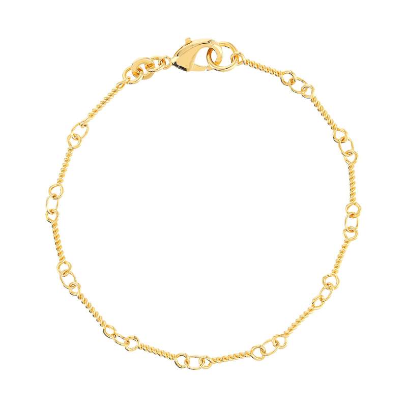 Bracelet plaqué or maillons 18 cm - vue 1
