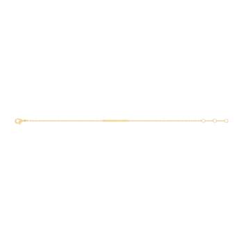 Bracelet plaqué or barre perlée 19 cm