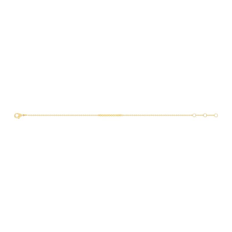 Bracelet plaqué or barre perlée 19 cm - vue 2