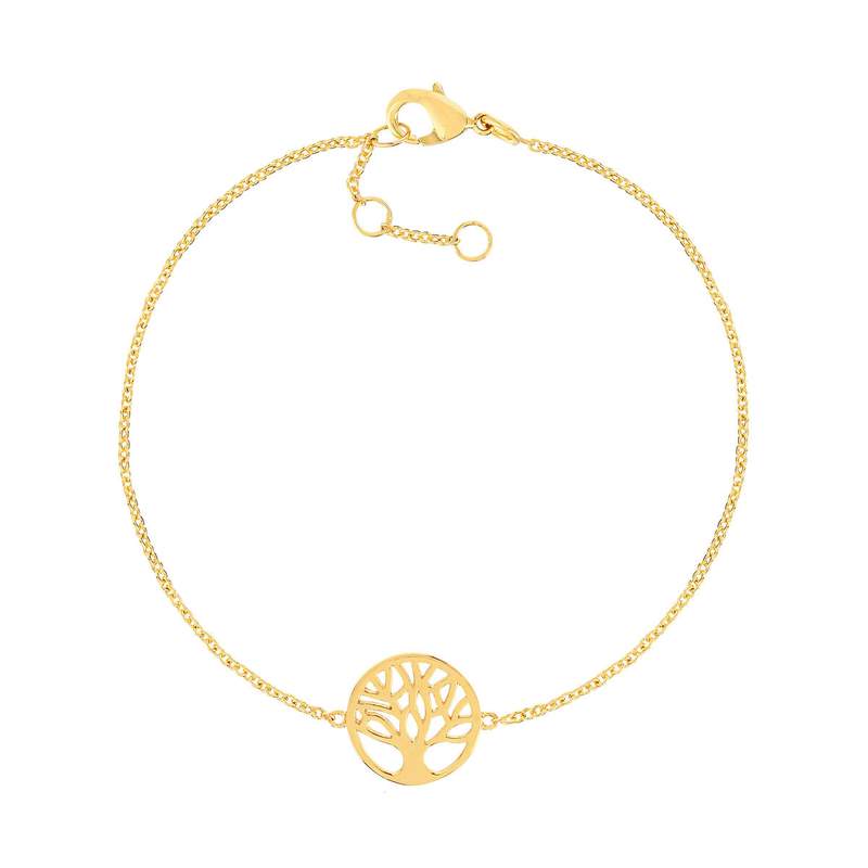 Bracelet plaqué or arbre de vie 19 cm - vue 1