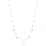 Collier plaqué or zirconias 45 cm - vue 2