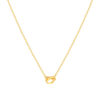 Collier plaqué or noeud 45 cm - vue V1