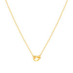 Collier plaqué or noeud 45 cm - vue 1