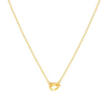 Vergulde ketting met strik, 45 cm