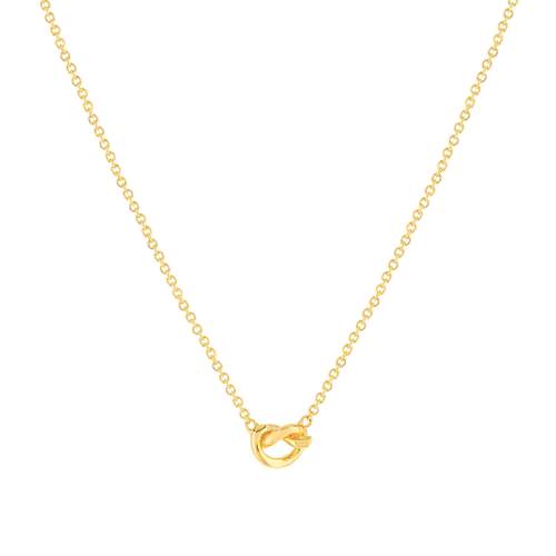 Vergulde ketting met strik, 45 cm