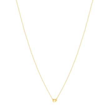 Vergulde ketting met strik, 45 cm