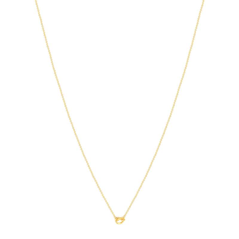 Collier plaqué or noeud 45 cm - vue 2