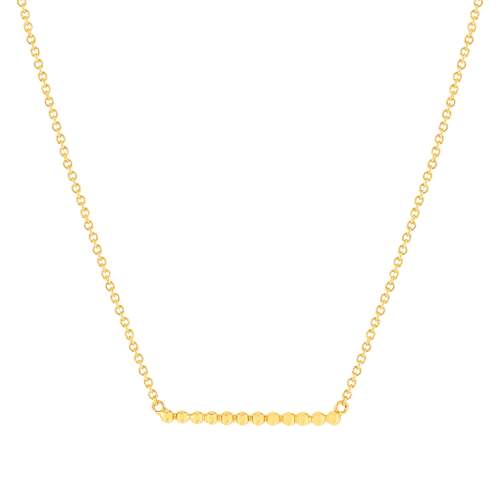 Gold-plated pearl bar necklace 45 cm